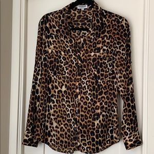 Leopard print portofino shirt original fit